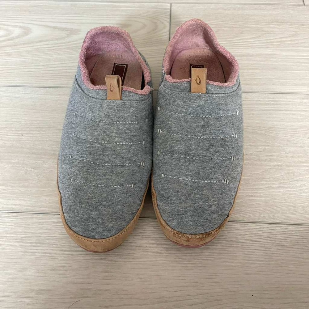 Olukai Lania Slip On Shoes Women's Size 10 Gray‎ Pink Comfortable Casual